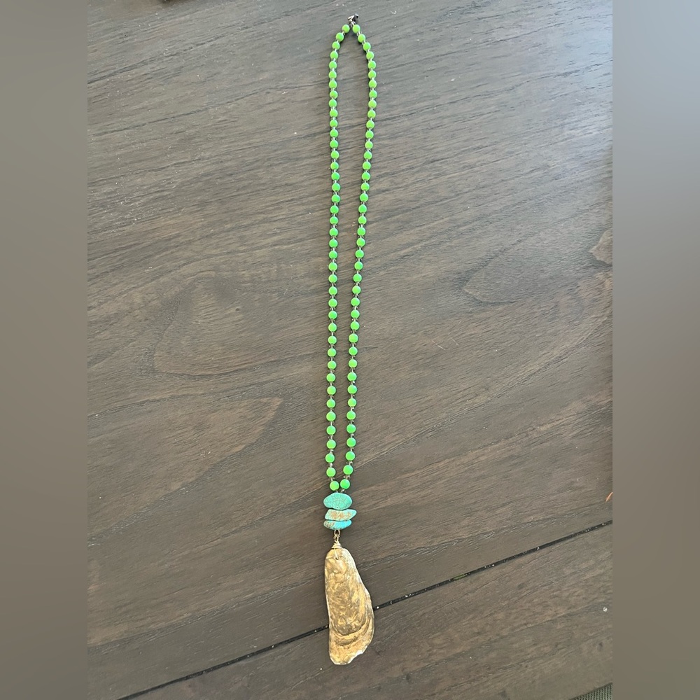 Boutique oyster beach necklace